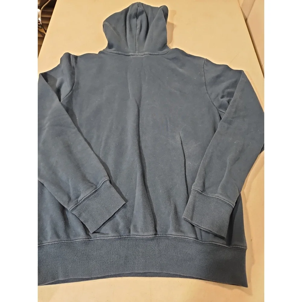The North Face Half Dome Hoodie Mens Small Dark Blue Spellout pullover (449